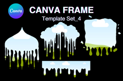 Drip Canva Frame Water Drop Dripping Borders add Photo 4 Product Image 1