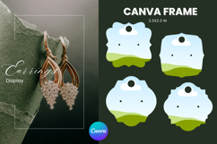 Earrings Display CANVA FRAME Card Template Jewelry Holder_4 Product Image 1