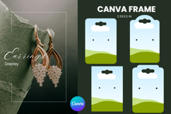 Earrings Display CANVA FRAME Card Template Jewelry Holder_4 Product Image 1