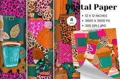 Pumpkin Pattern Background Fall Autumn Wallpaper_4 Product Image 1