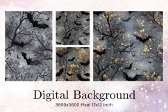 Halloween Pattern Background Scare Horror Ghost Wallpaper_4 Product Image 1