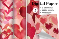 Heart Valentines Background Love Wallpaper Bokeh Backdrop_4 Product Image 1