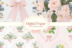Flower Pattern Background Wallpaper Digital Paper Wrap_4 Product Image 1