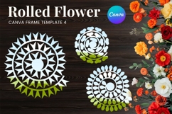 Rolled Flower Canva Frame Paper Flowers Canva Template_4 Product Image 1