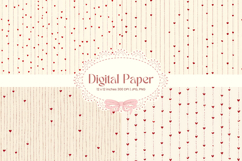 Heart Pattern Valentines Background Wallpaper Digital Paper Product Image 1