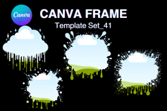 Drip Canva Frame Water Drop Dripping Borders add Photo 41 Product Image 1