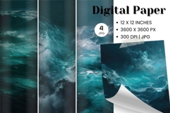 Ocean Waves Background Sea Water Deep Blue Ocean Surfing_40 Product Image 1
