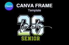 Senior 2026 Canva Frame Varsity Sport Graduation Add Photo42 Product Image 1