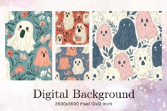 Halloween Pattern Background Scare Horror Ghost Wallpaper_42 Product Image 1