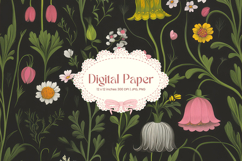 Flower Pattern Background Wallpaper Digital Paper Wrap_42 Product Image 1
