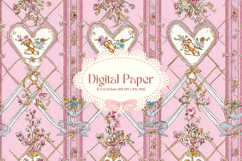 Heart Pattern Valentines Background Wallpaper Digital Paper Product Image 1