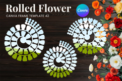 Rolled Flower Canva Frame Paper Flowers Canva Template_42 Product Image 1