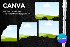 Torn Paper Ripped Text Box Canva Frame Photo Template_44 Product Image 1