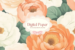 Flower Pattern Background Wallpaper Digital Paper Wrap_44 Product Image 1