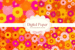 Flower Pattern Background Wallpaper Digital Paper_44 Product Image 1