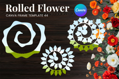 Rolled Flower Canva Frame Paper Flowers Canva Template_44 Product Image 1