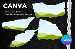 Torn Paper Ripped Text Box Canva Frame Photo Template_45 Product Image 1