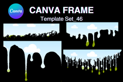Drip Canva Frame Water Drop Dripping Borders add Photo 46 Product Image 1