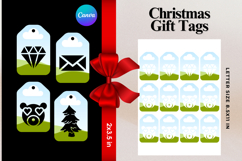 Christmas Gift Tags Canva Frame DIY Labels Editable Bag Tag Product Image 1