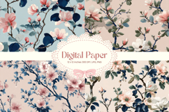 Flower Pattern Background Wallpaper Digital Paper Wrap_46 Product Image 1