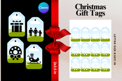 Christmas Gift Tags Canva Frame DIY Labels Editable Bag Tag Product Image 1