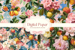 Flower Pattern Background Wallpaper Digital Paper_47 Product Image 1