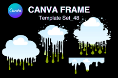 Drip Canva Frame Water Drop Dripping Borders add Photo 48 Product Image 1