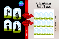 Christmas Gift Tags Canva Frame DIY Labels Editable Bag Tag Product Image 1