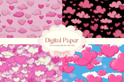 Heart Pattern Valentines Background Wallpaper Digital Paper Product Image 1