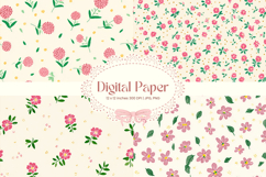 Flower Pattern Background Wallpaper Digital Paper_49 Product Image 1