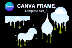 Drip Canva Frame Water Drop Dripping Borders add Photo 5 Product Image 1