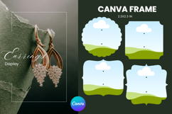 Earrings Display CANVA FRAME Card Template Jewelry Holder_5 Product Image 1