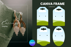 Earrings Display CANVA FRAME Card Template Jewelry Holder_5 Product Image 1