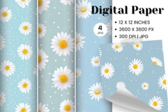 Flower Pattern Background Wallpaper Digital Paper_5 Product Image 1