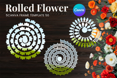 Rolled Flower Canva Frame Paper Flowers Canva Template_50 Product Image 1