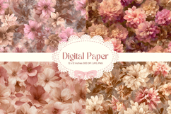 Flower Pattern Background Wallpaper Digital Paper_51 Product Image 1
