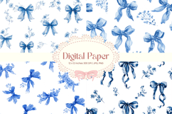 Bow Ribbon Background Bow Digital Paper Pattern Wallpaper_52 Product Image 1