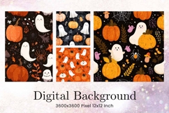 Halloween Pattern Background Scare Horror Ghost Wallpaper_55 Product Image 1