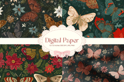 Flower Pattern Background Wallpaper Digital Paper_55 Product Image 1