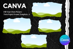 Torn Paper Ripped Text Box Canva Frame Photo Template_6 Product Image 1