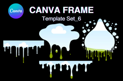 Drip Canva Frame Water Drop Dripping Borders add Photo 6 Product Image 1
