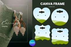 Earrings Display CANVA FRAME Card Template Jewelry Holder_6 Product Image 1