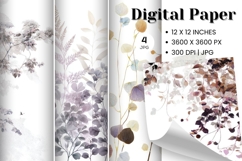 Flower Background Digital Paper Wallpaper Backdrop_6 Product Image 1