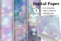 Purple Snowflake Bokeh Sparkle Christmas Background Backdrop Product Image 1