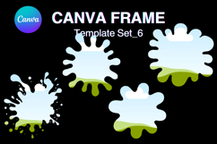 Watercolor Splash Canva Frame Template Bleach Effect Frame6 Product Image 1