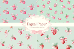 Strawberry Pattern Background Fresh Fruit Wallpaper Gift_60 Product Image 1