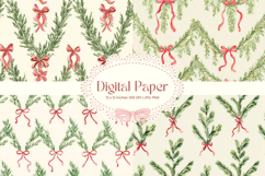 Bow Ribbon Background Bow Digital Paper Pattern Wallpaper_61 Product Image 1