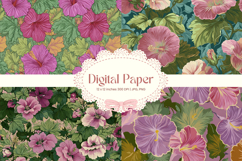 Flower Pattern Background Wallpaper Digital Paper_61 Product Image 1