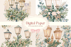Flower Pattern Background Wallpaper Digital Paper Wrap_62 Product Image 1