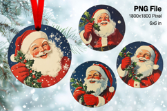 Santa Claus Christmas Ornament Snow Decorate Sublimation_64 Product Image 1